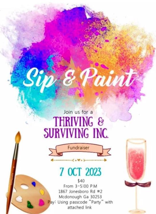 Thriving & Surviving Sip & Paint Fundraiser
